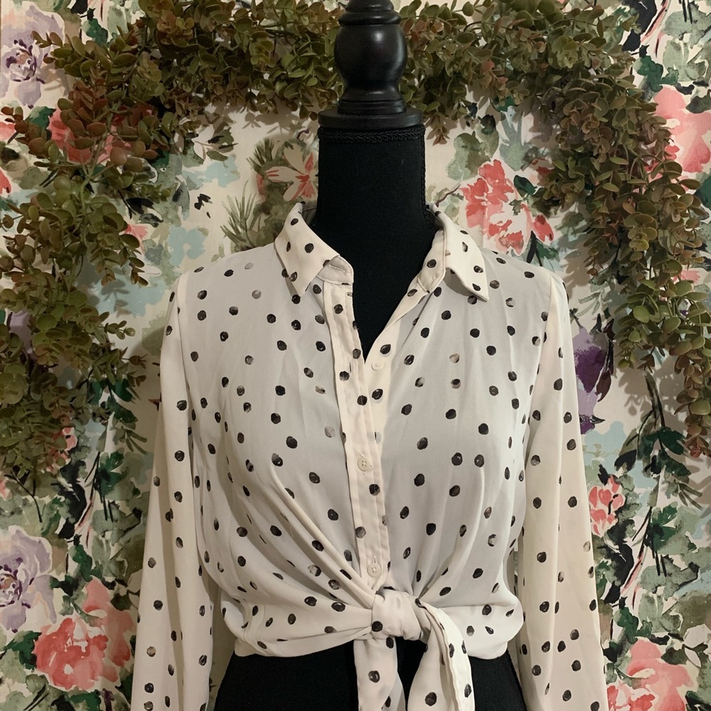Apt. 9 | Polka Dot Long Sleeve